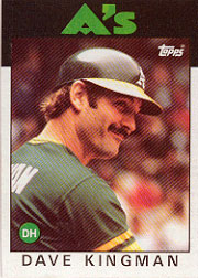 1986 Topps Baseball Cards      410     Dave Kingman